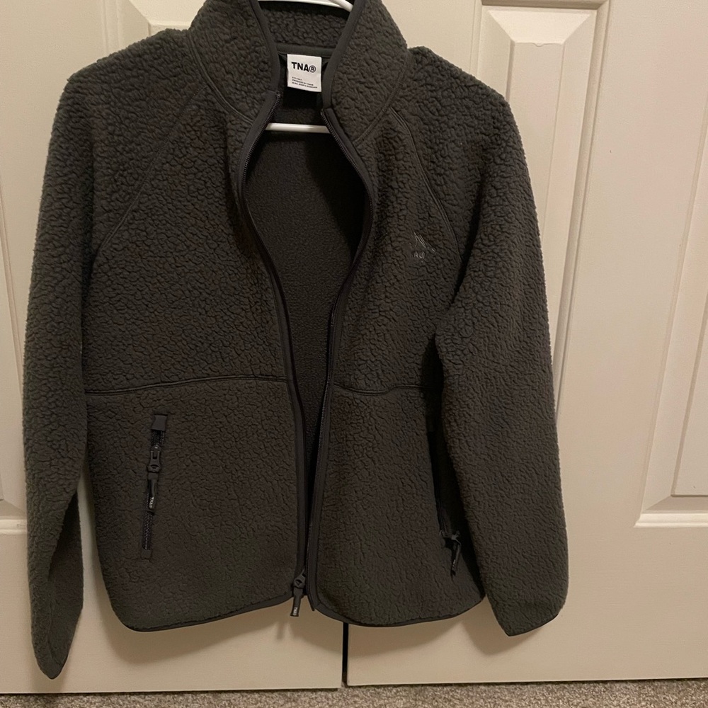 Aritzia/TNA Charcoal Fleece Jacket